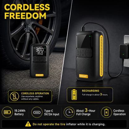Compact 150 PSI Cordless Tire Inflator