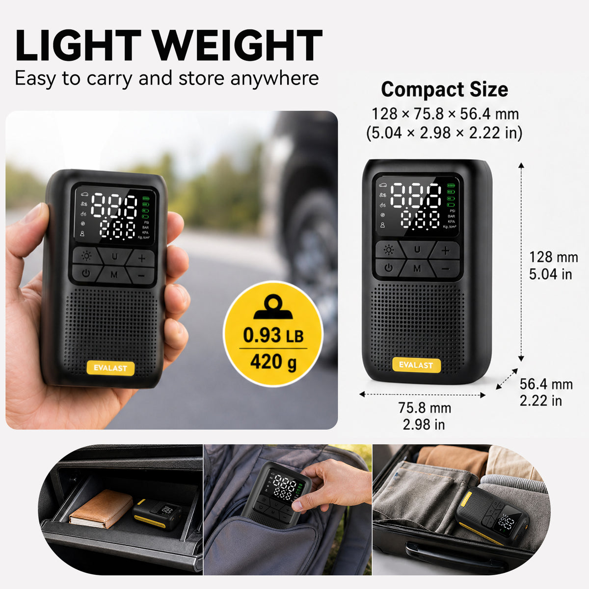 Compact 150 PSI Cordless Tire Inflator